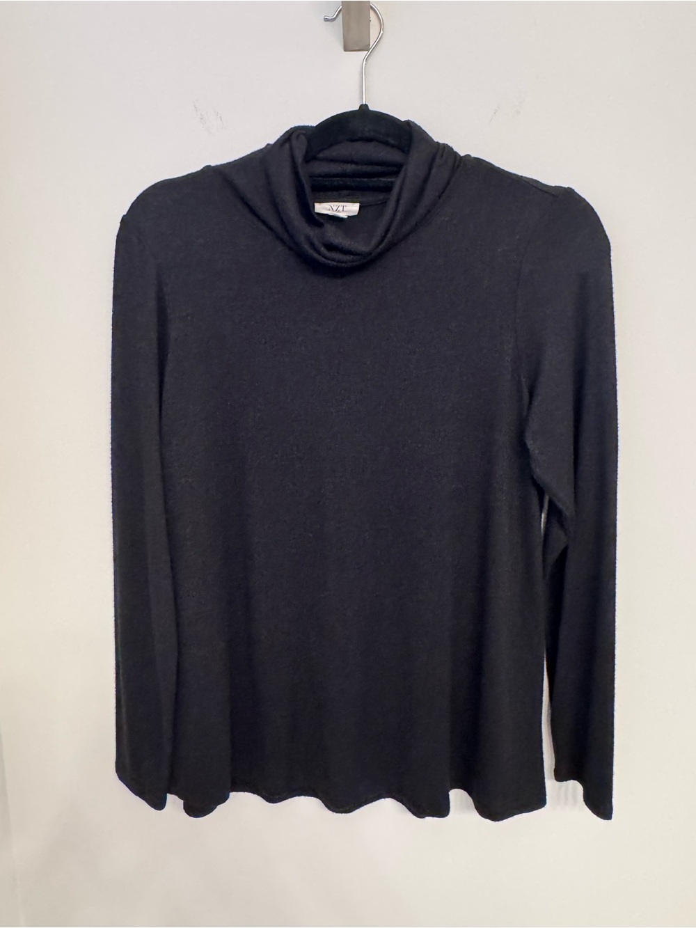 Nic + Zoe Black Turtleneck Lightweight Sweater
